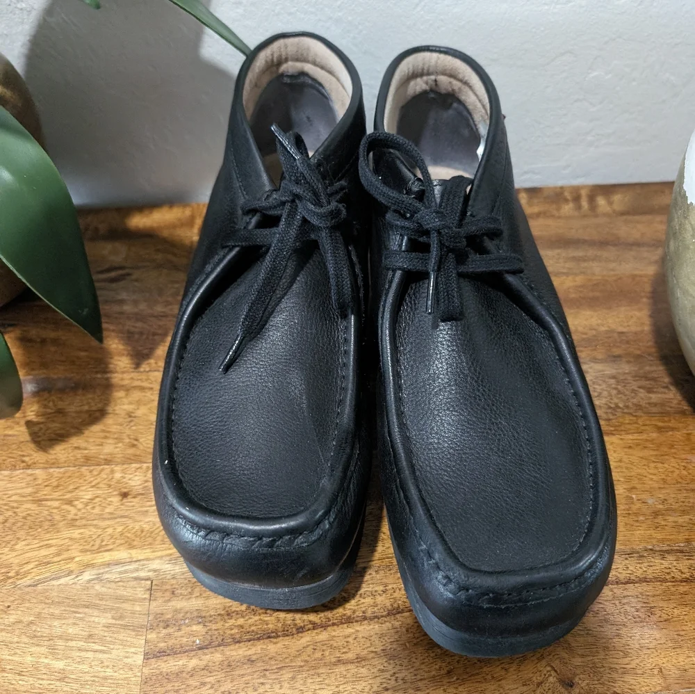 Clarks Stinson  Shoes Black 63362 leather ‎ MEN SIZE 13M